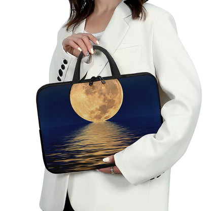 Moonlight On The Sea Print Laptop Sleeve With Handle