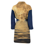 Moonlight On The Sea Print Men's Bathrobe