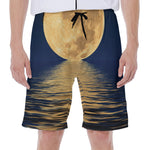 Moonlight On The Sea Print Men's Beach Shorts