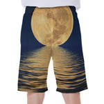 Moonlight On The Sea Print Men's Beach Shorts