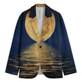 Moonlight On The Sea Print Men's Blazer