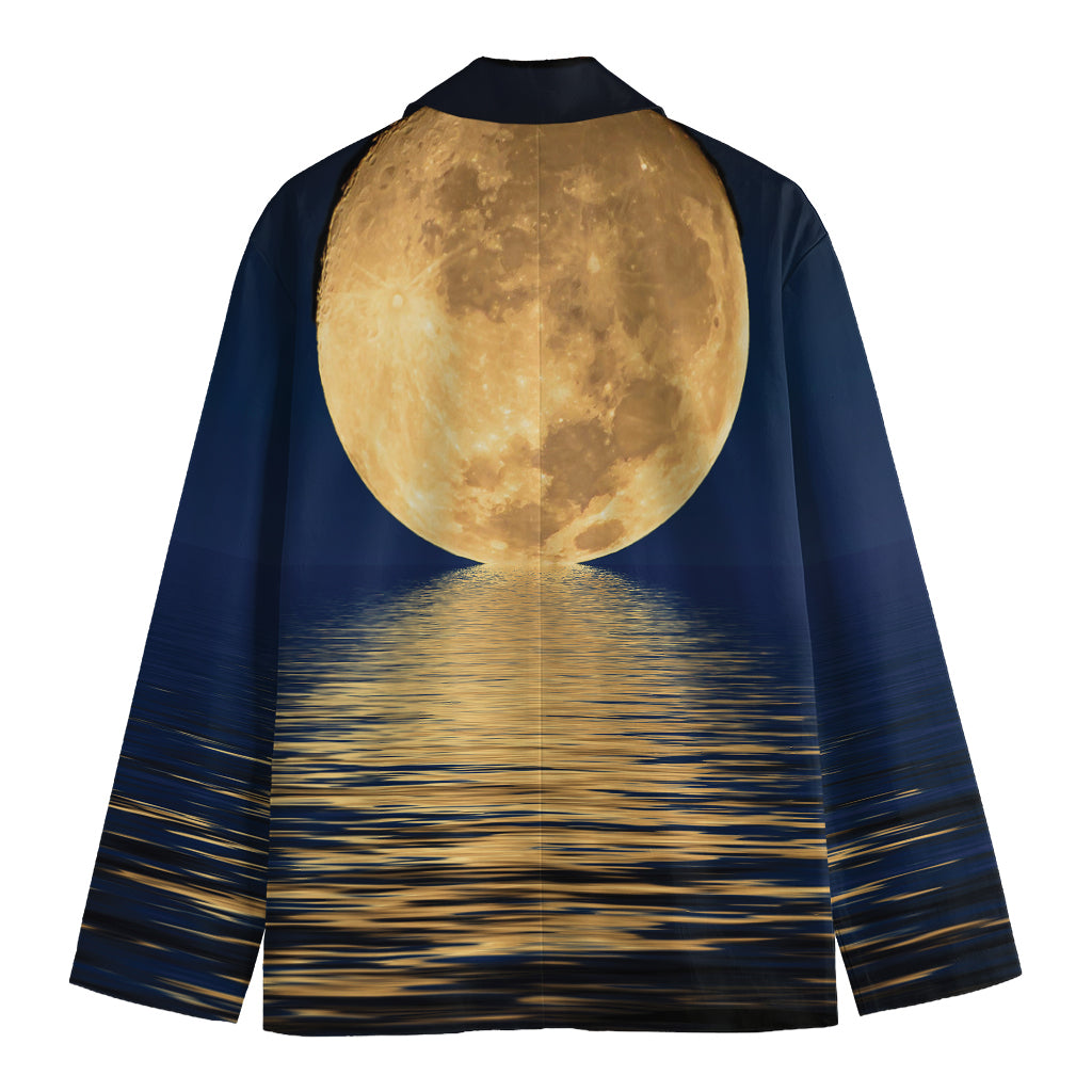 Moonlight On The Sea Print Men's Blazer