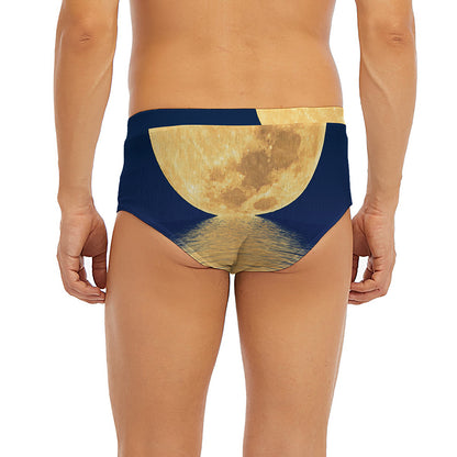 Moonlight On The Sea Print Men's Briefs