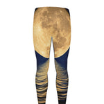 Moonlight On The Sea Print Men's leggings
