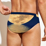 Moonlight On The Sea Print Men's Swim Briefs