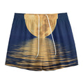 Moonlight On The Sea Print Mesh Shorts