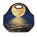 Moonlight On The Sea Print Neoprene Lunch Bag