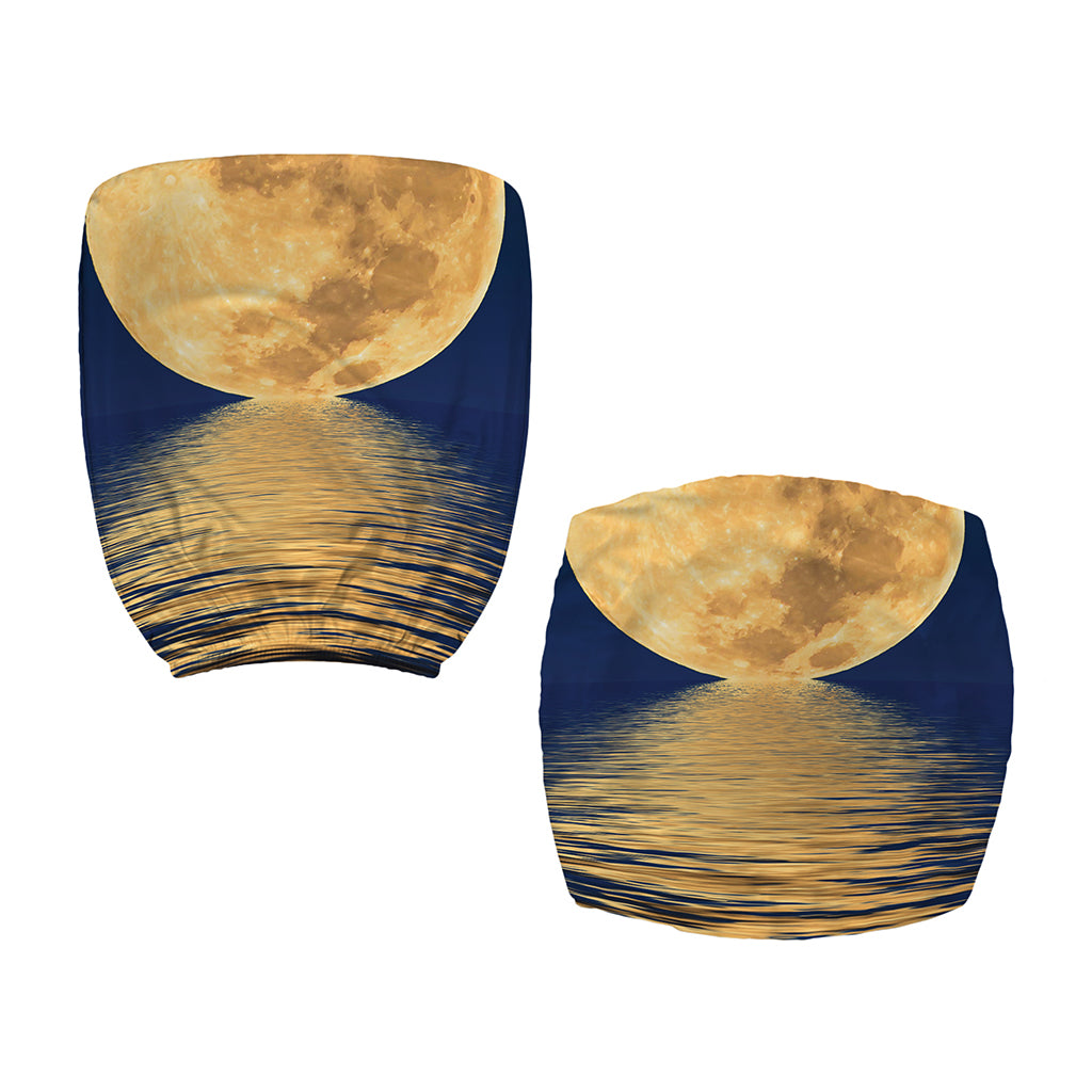 Moonlight On The Sea Print Office Chair Cover