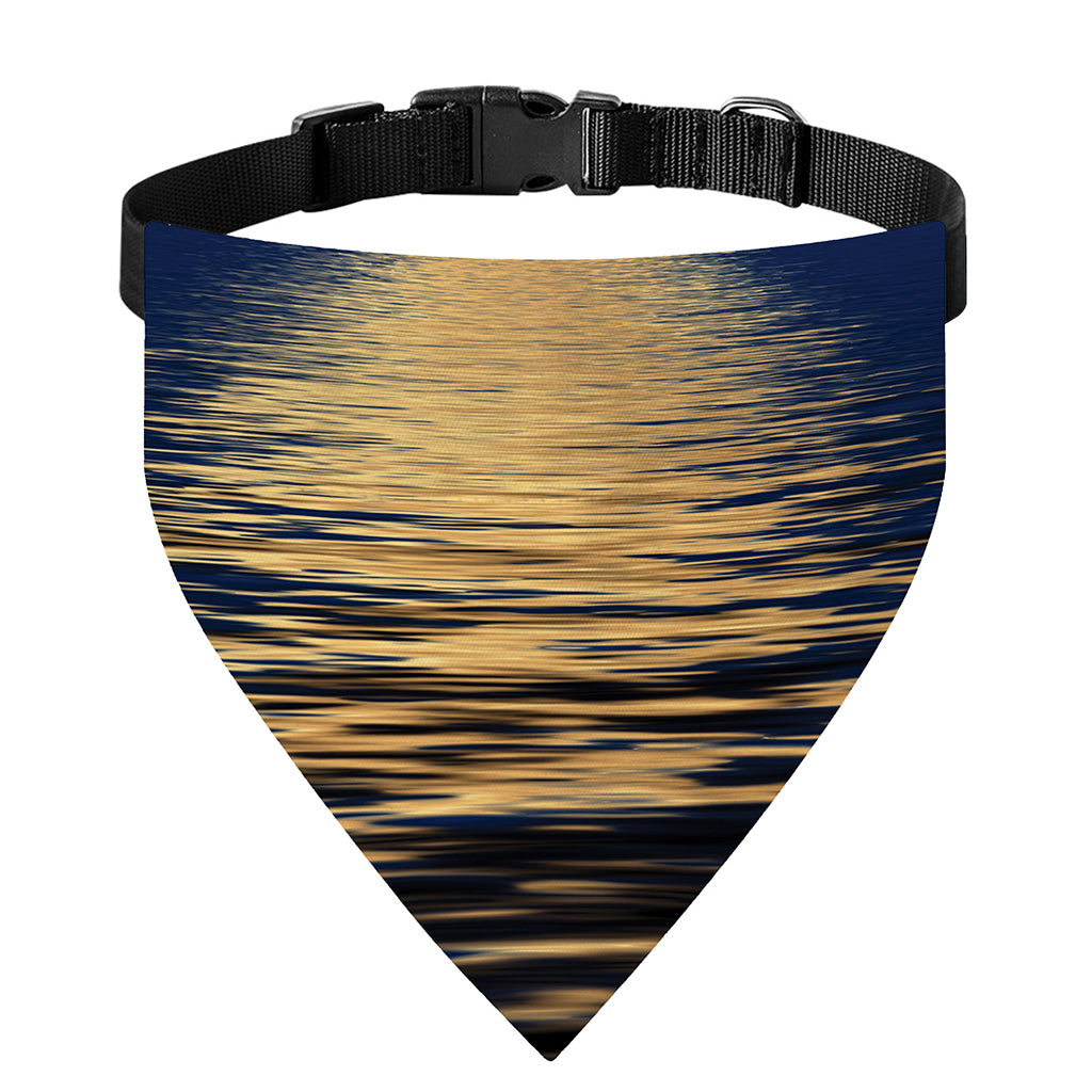 Moonlight On The Sea Print Over The Collar Dog Bandana