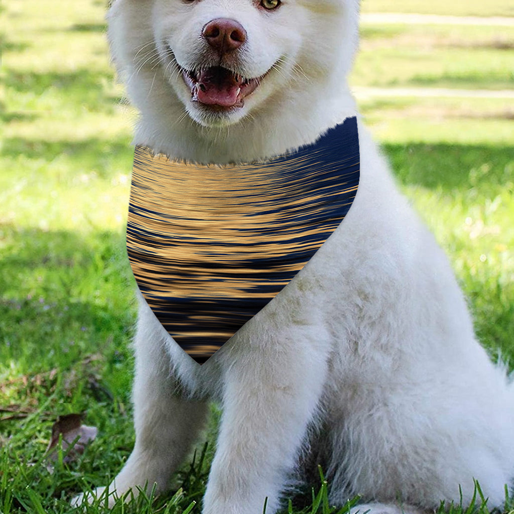 Moonlight On The Sea Print Over The Collar Dog Bandana