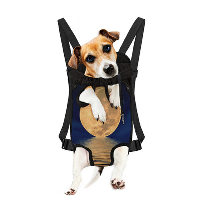 Moonlight On The Sea Print Pet Carrier Backpack