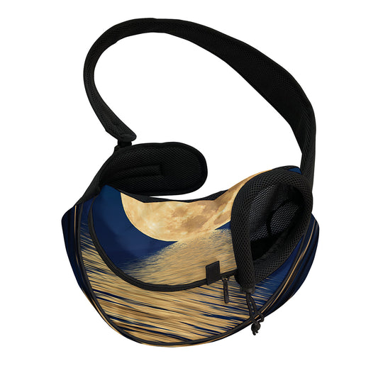 Moonlight On The Sea Print Pet Sling Carrier