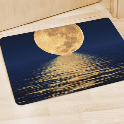 Moonlight On The Sea Print Polyester Doormat