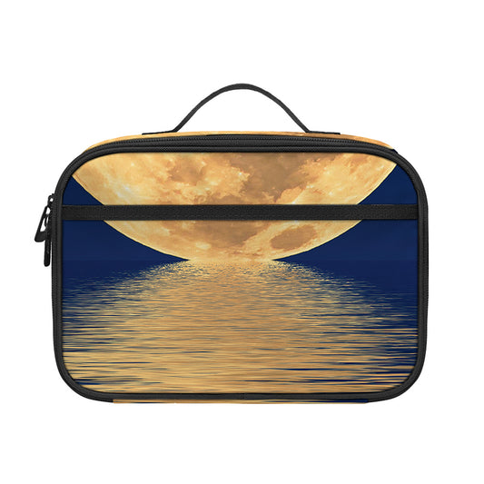 Moonlight On The Sea Print Portable Lunch Bag
