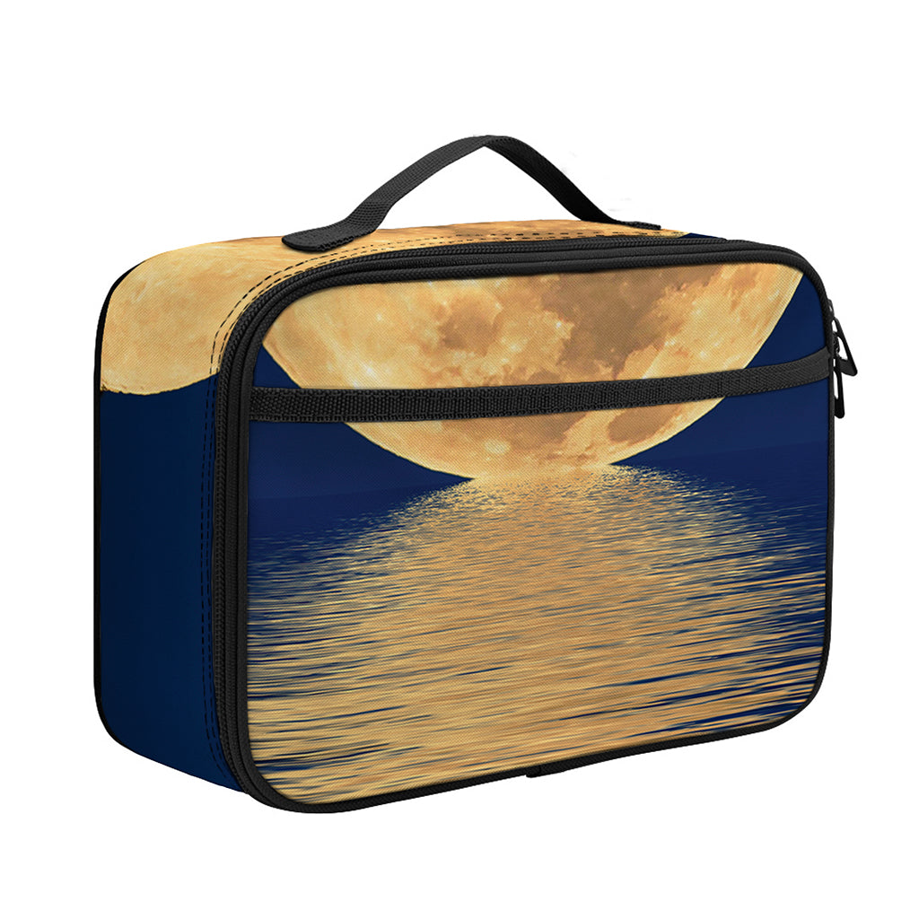 Moonlight On The Sea Print Portable Lunch Bag