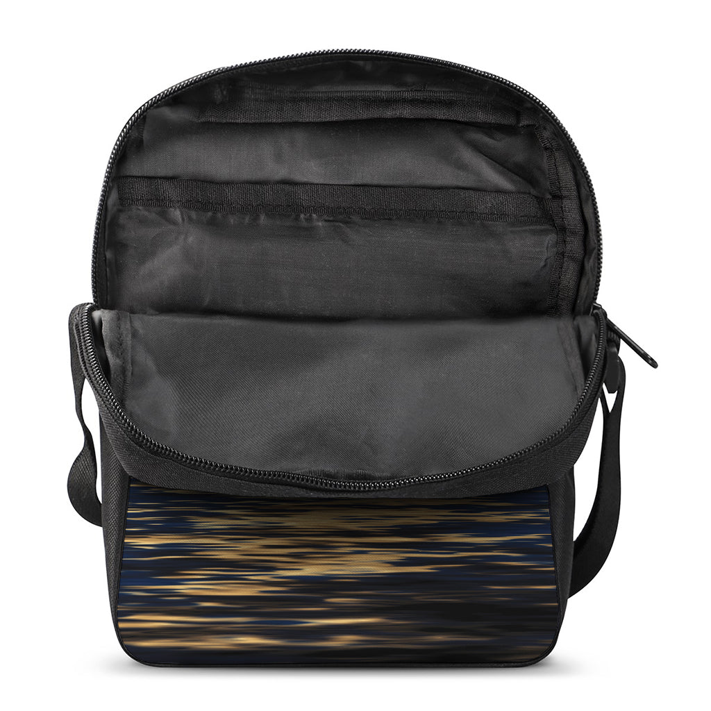 Moonlight On The Sea Print Rectangular Crossbody Bag