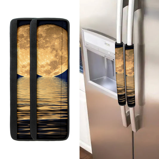 Moonlight On The Sea Print Refrigerator Handle Covers