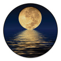 Moonlight On The Sea Print Round Floor Mat