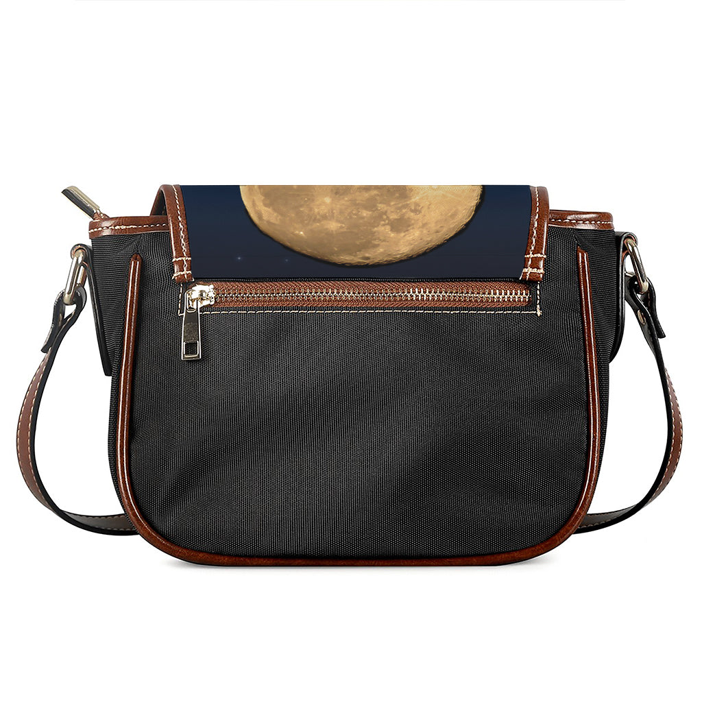 Moonlight On The Sea Print Saddle Bag