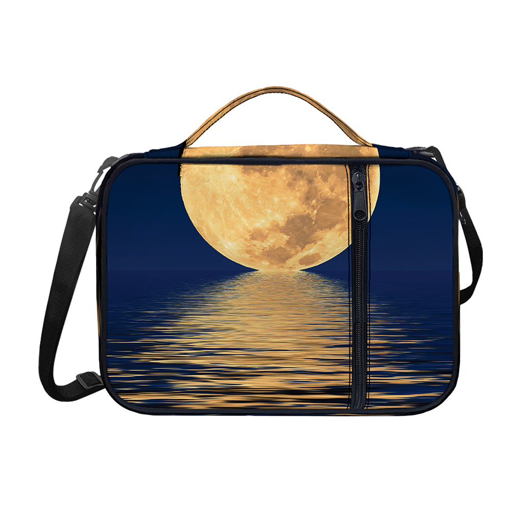 Moonlight On The Sea Print Shoulder Strap Bible Bag