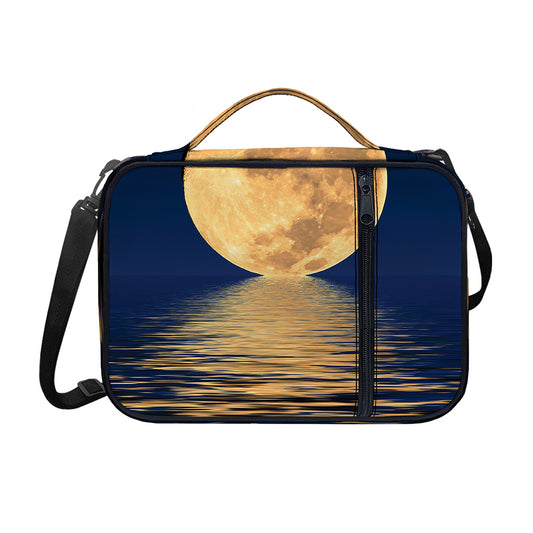 Moonlight On The Sea Print Shoulder Strap Bible Bag