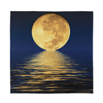 Moonlight On The Sea Print Silk Bandana