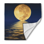 Moonlight On The Sea Print Silk Bandana
