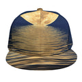 Moonlight On The Sea Print Snapback Cap