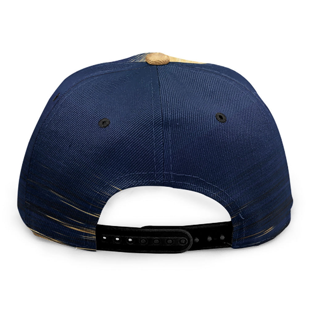 Moonlight On The Sea Print Snapback Cap
