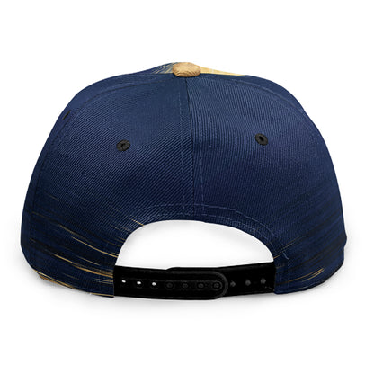 Moonlight On The Sea Print Snapback Cap