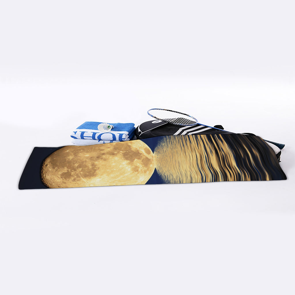 Moonlight On The Sea Print Sports Towel