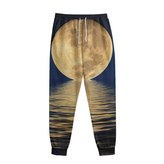 Moonlight On The Sea Print Sweatpants