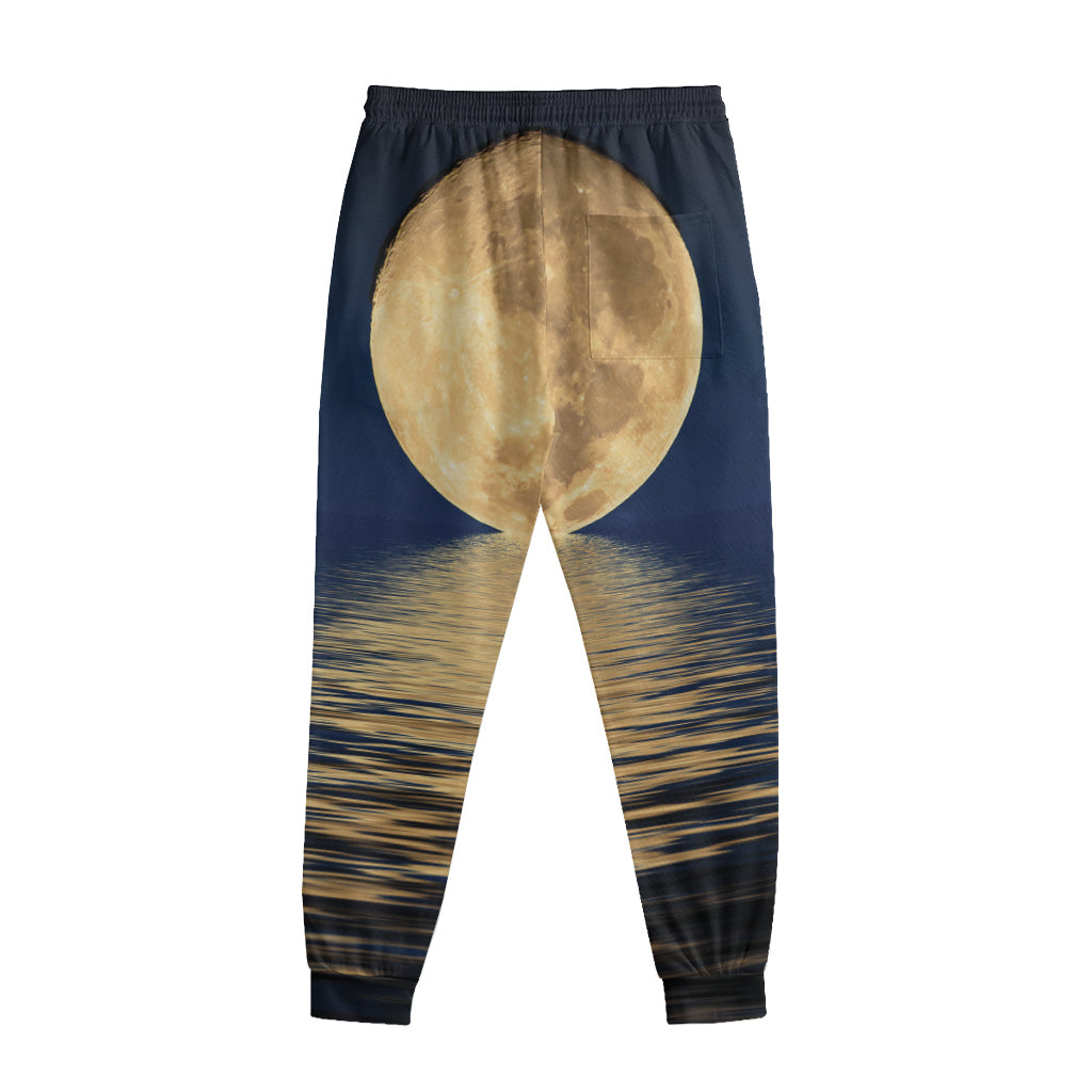 Moonlight On The Sea Print Sweatpants