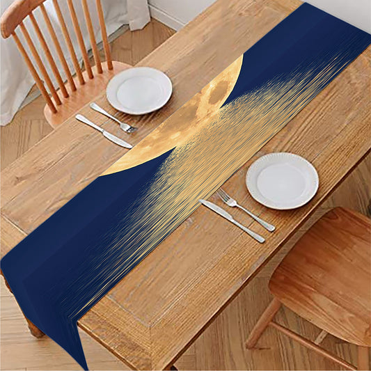 Moonlight On The Sea Print Table Runner