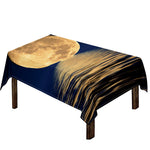 Moonlight On The Sea Print Tablecloth