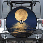 Moonlight On The Sea Print Tire Cover With Camera Hole