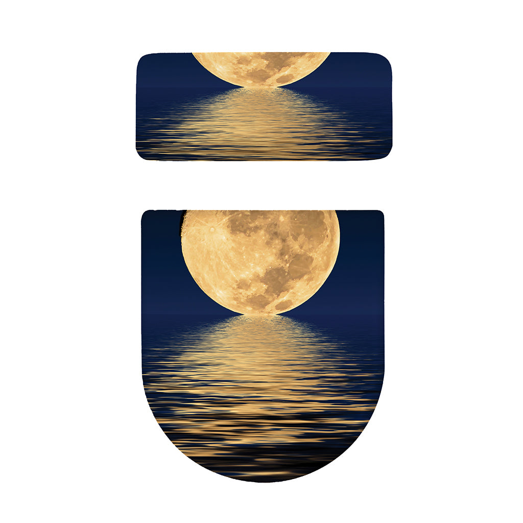 Moonlight On The Sea Print Toilet Lid And Tank Cover Set