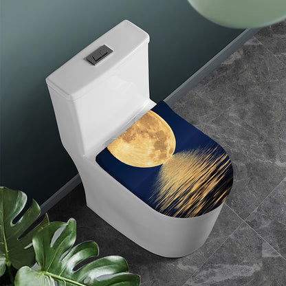 Moonlight On The Sea Print Toilet Lid Cover