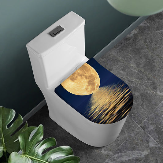 Moonlight On The Sea Print Toilet Lid Cover