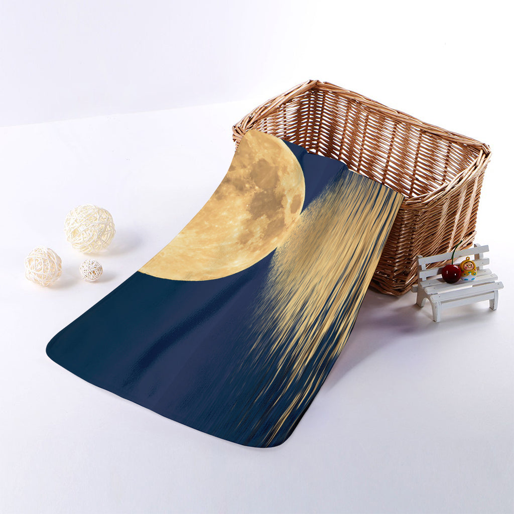 Moonlight On The Sea Print Towel