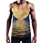 Moonlight On The Sea Print Training Tank Top