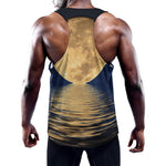 Moonlight On The Sea Print Training Tank Top