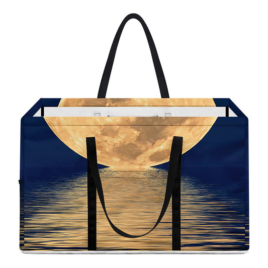Moonlight On The Sea Print Utility Tote Bag