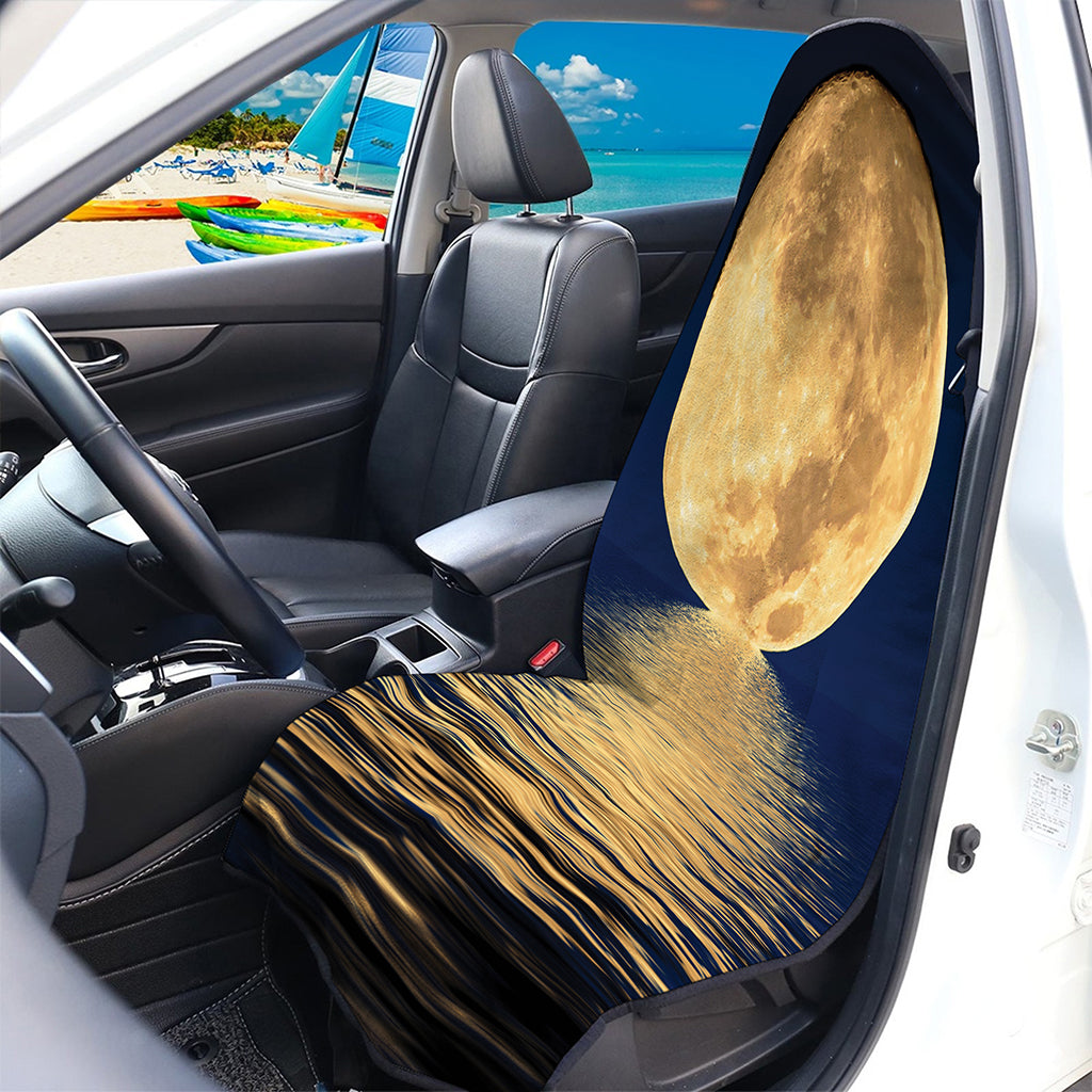 Moonlight On The Sea Print Waterproof Car Seat Cover