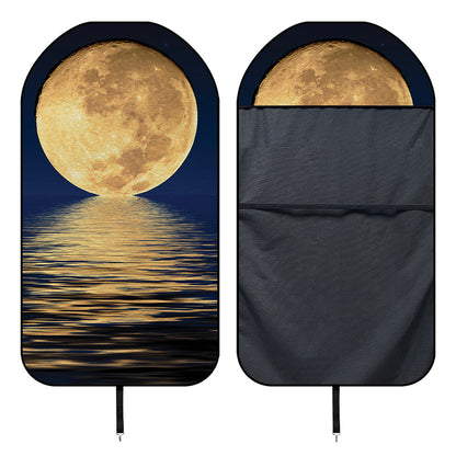 Moonlight On The Sea Print Waterproof Car Seat Cover