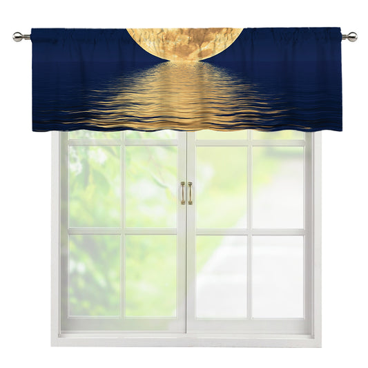 Moonlight On The Sea Print Window Valance