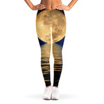 Moonlight On The Sea Print Women's Leggings