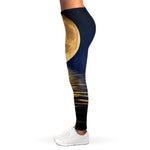 Moonlight On The Sea Print Women's Leggings