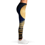 Moonlight On The Sea Print Women's Leggings