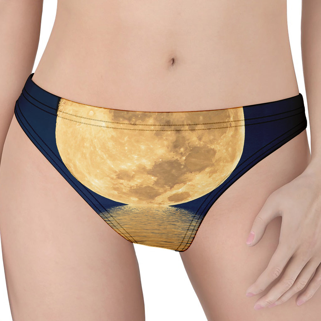 Moonlight On The Sea Print Women's Thong